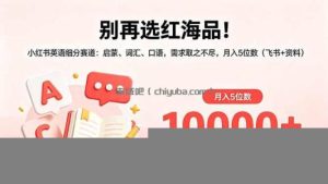 别再选红海品！小红书英语细分赛道：启蒙、词汇、口语，需求取之不尽，月入5位数(飞书+资料