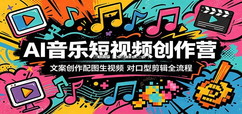 AI音乐短视频创作营：文案创作配图生视频，对口型剪辑全流程