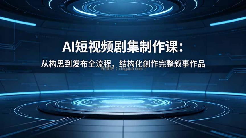 AI短视频剧集制作课:从构思到发布全流程,结构化创作完整叙事作品