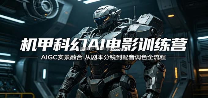机甲科幻AI电影训练营：AIGC实景融合，从剧本分镜到配音调色全流程