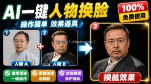 纯离线本地运行！AI一键人物lian部替换软件，支持图片换lian，效果逼真，最便捷换lian工具FaceSwap