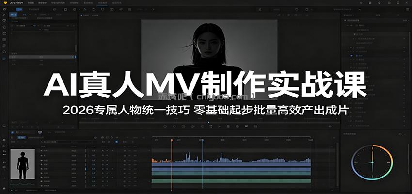 AI真人MV制作实战课：2026专属人物统一技巧，零基础起步批量高效产出成片