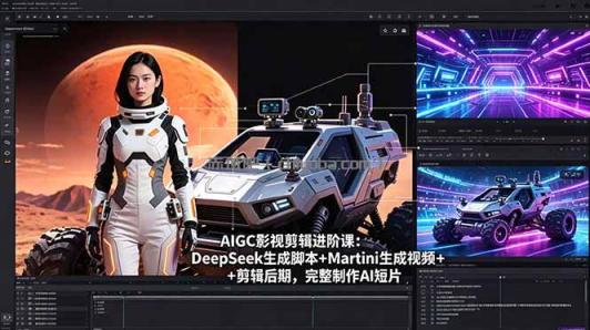 AIGC影视剪辑进阶课：DeepSeek生成脚本+Martini生成视频+剪辑后期，完整制作AI短片