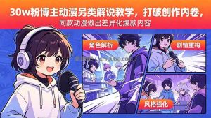 30w粉博主动漫另类解说教学，打破创作内卷，同款动漫做出差异化爆款内容