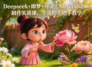 Deepseek+即梦+可灵｜AI古诗词动画制作实战课，全流程手把手教学