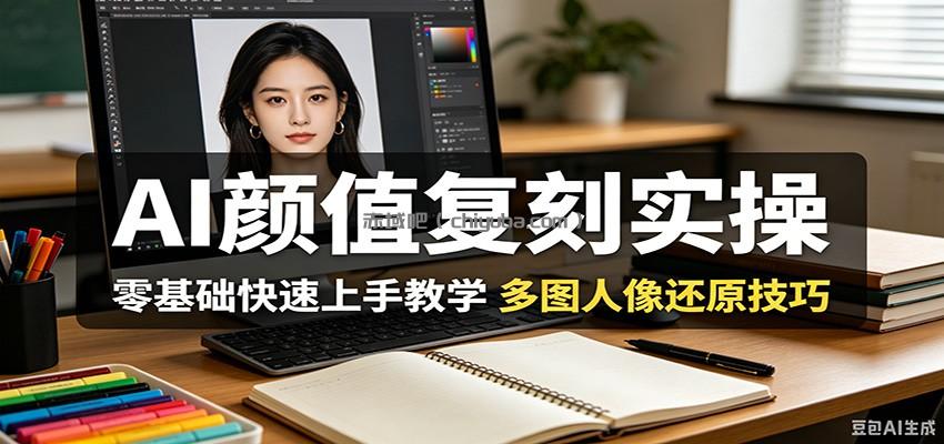AI颜值复刻实操，零基础快速上手教学，多图人像还原技巧
