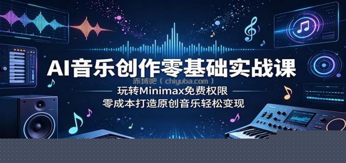 AI音乐创作零基础实战课：玩转Minimax免费权限，零成本打造原创音乐轻松变现