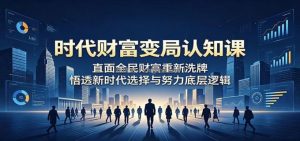 时代财富变局认知课：直面全民财富重新洗牌，悟透新时代选择与努力底层逻辑