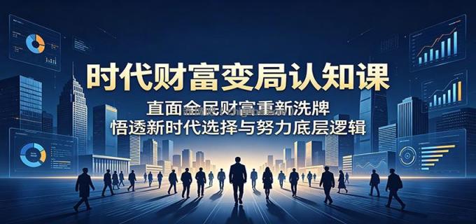 时代财富变局认知课：直面全民财富重新洗牌，悟透新时代选择与努力底层逻辑