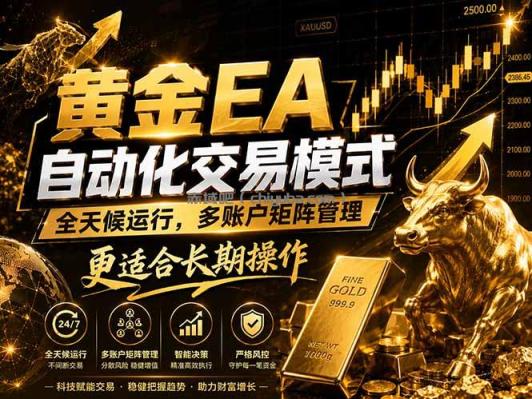 黄金EA量化：多窗口矩阵稳定运行，系统自动执行，收益空间持续放大
