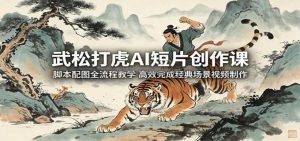武松打虎AI短片创作课：脚本配图全流程教学，高效完成经典场景视频制作
