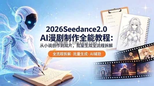 2026Seedance2.0 AI制作全能教程：从小说创作到成片，批量生成全流程拆解