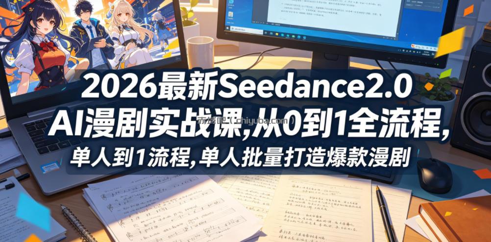 2026最新Seedance2.0 AI漫剧实战课,，从0到1全流程，单人批量打造爆款漫剧