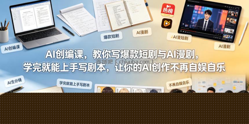 AI创编课，教你写爆款短剧与AI漫剧，学完就能上手写剧本，让你的AI创作不再自娱自乐(更新0521)