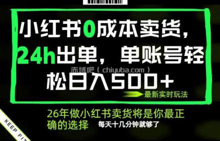 小红书0成本AI卖货，24小时出单，全流程托管，保底日入500+，每天十几分钟就够了【揭秘】