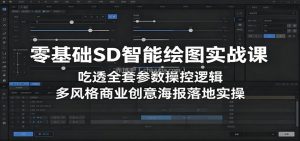 零基础SD智能绘图实战课：吃透全套参数操控逻辑，多风格商业创意海报落地实操