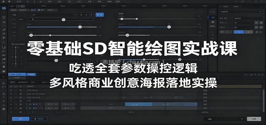 零基础SD智能绘图实战课：吃透全套参数操控逻辑，多风格商业创意海报落地实操