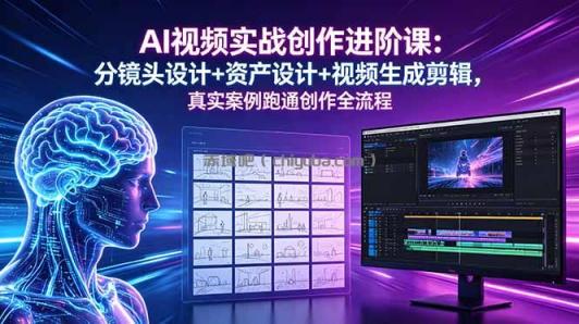 AI视频实战创作进阶课：分镜头设计+资产设计+视频生成剪辑，真实案例跑通创作全流程