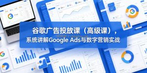 谷歌广告投放课(高级课)，系统讲解Google Ads与数字营销实战