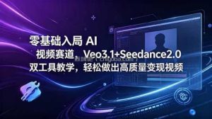 零基础入局 AI 视频赛道，Veo3.1+Seedance2.0 双工具教学，轻松做出高质量变现视频