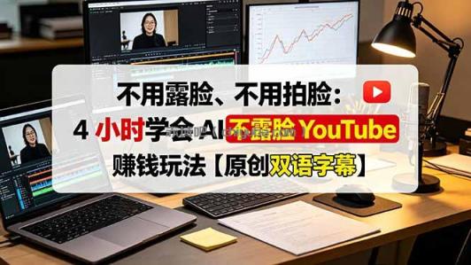 不用露脸、不用拍脸:4 小时学会 AI 不露脸 YouTube 赚钱玩法【原创双语字幕】