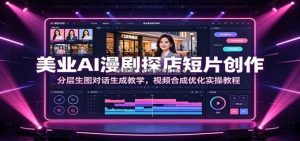 美业AI漫剧探店短片创作：分层生图对话生成教学，视频合成优化实操教程
