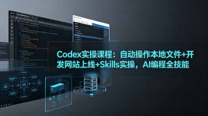 Codex实操课程：自动操作本地文件+开发网站上线+Skills实操，AI编程全技能