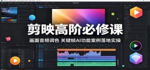 剪映高阶必修课：画面音频调色，关键帧AI功能案例落地实操