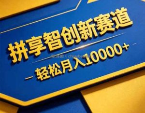 拼多多享智创新赛道，卖一切可以通过网盘链接交付的虚拟商品，轻松月入10000＋