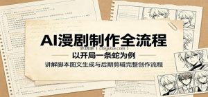 AI漫剧制作全流程：以开局一条蛇为例，讲解脚本图文生成与后期剪辑完整创作流程