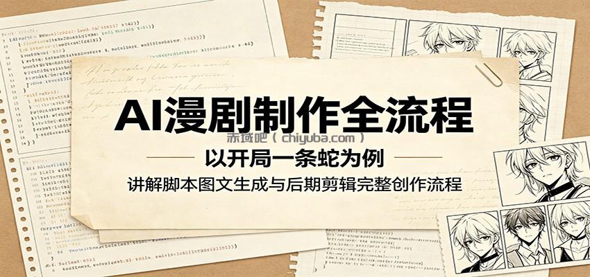 AI漫剧制作全流程：以开局一条蛇为例，讲解脚本图文生成与后期剪辑完整创作流程