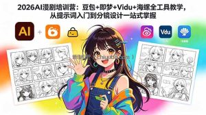 2026AI漫剧培训营：豆包+即梦+Vidu+海螺全工具教学，从提示词入门到分镜设计一站式掌握