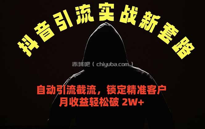 抖音引流实战新套路，挂机自动引流截流精准锁定客户，月收益破 2W+