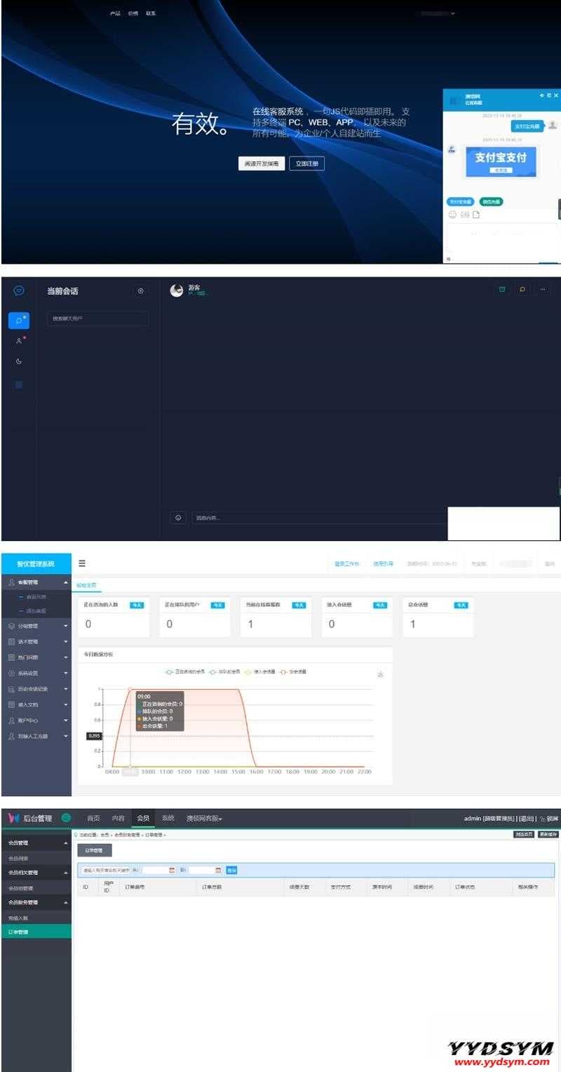 PHP轻量级在线客服系统源码 自适应手机移动端