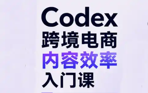 Codex跨境电商内容效率入门课
