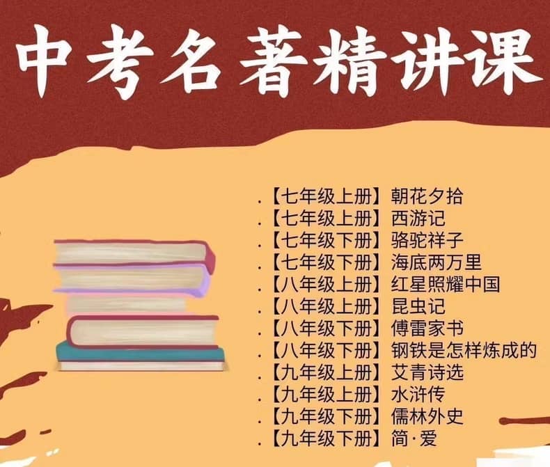 初中语文12部必读名著精讲视频课