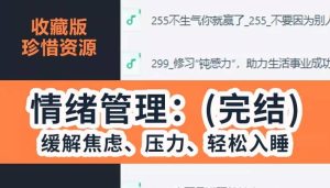 情绪管理：不生气你就赢了_缓解焦虑、压力、轻松入睡