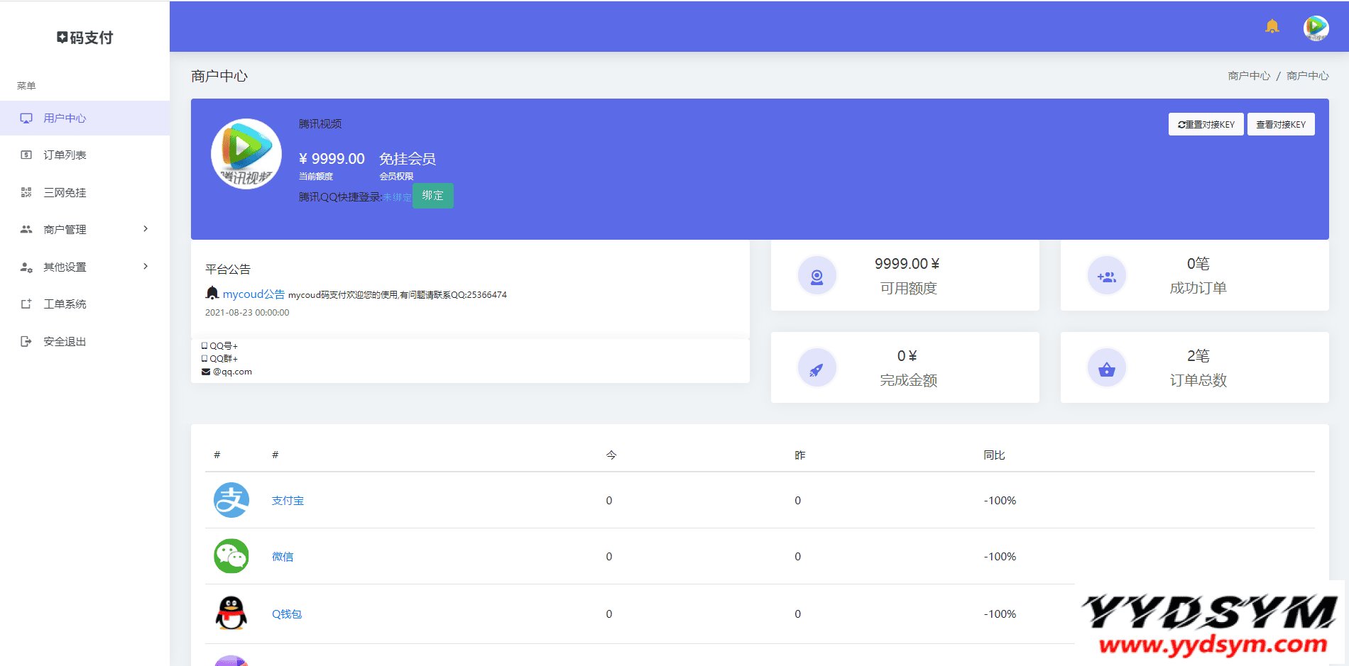 三网免挂码支付系统/二维码收款免签支付/全开源1.2版本