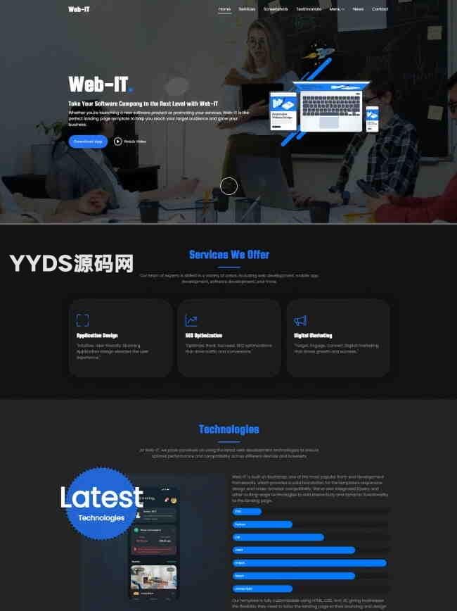 网络技术开发设计服务公司网站模板