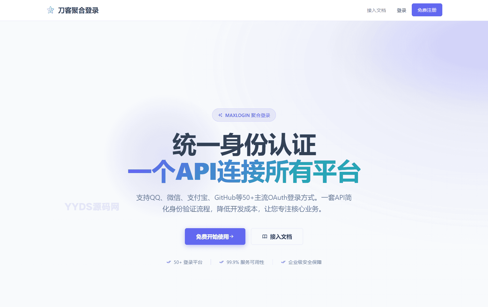 2026全新聚合登录系统源码 一栈式配置全部快捷登录接口