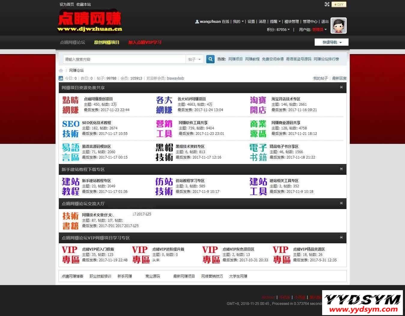 点睛网赚论坛整站程序 带全套数据打包