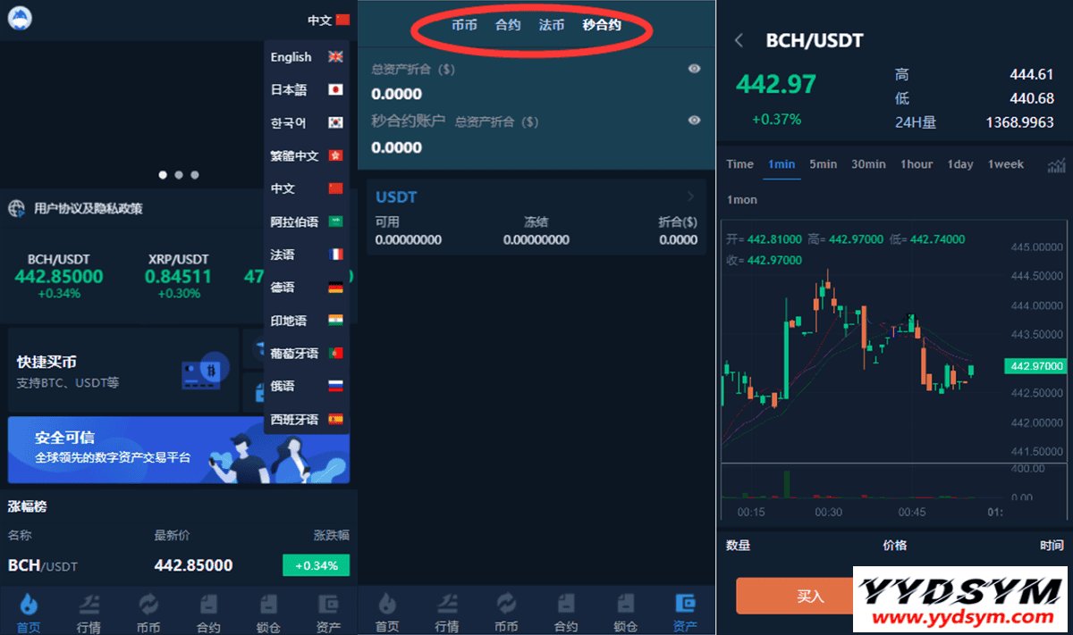 多语言交易所/12国语言/秒合约/申购/锁仓/K线完整/脚本最全/带教程/日夜模式