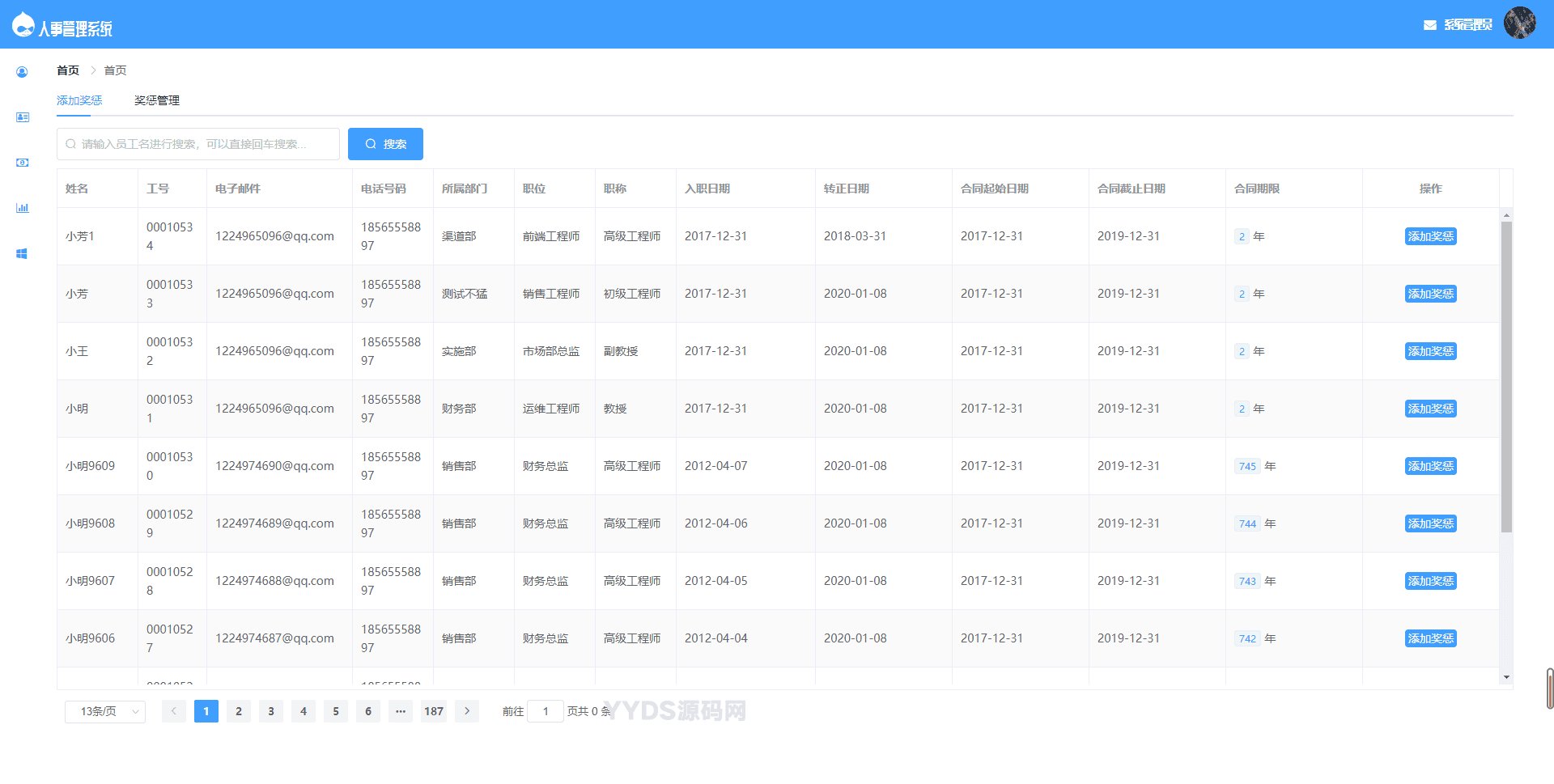 基于SpringBoot的人事管理系统源码