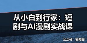 从小白到行家：短剧与AI漫剧实战课