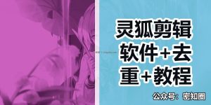 灵狐剪辑软件+去重+教程